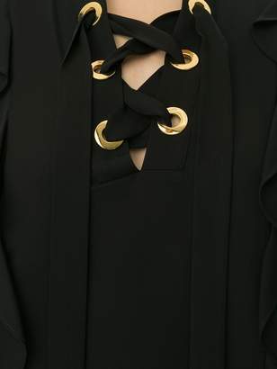 MICHAEL Michael Kors lace-up front ruffle blouse