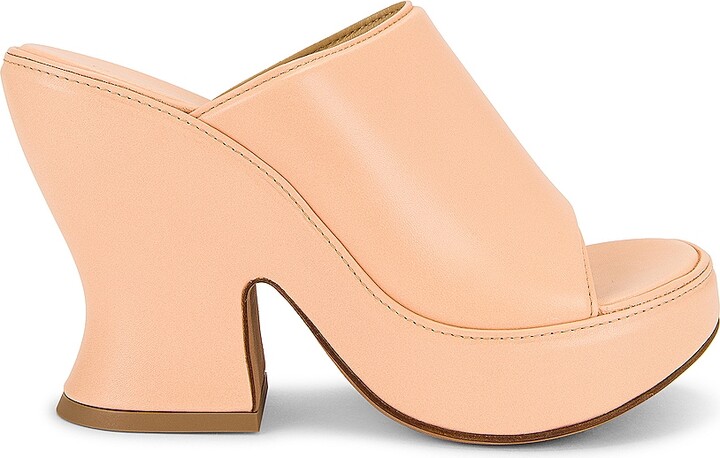 Bottega Veneta Wedge Sandals in Blush