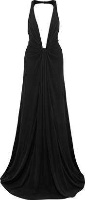 Zac Posen Open-back Stretch-crepe Gown