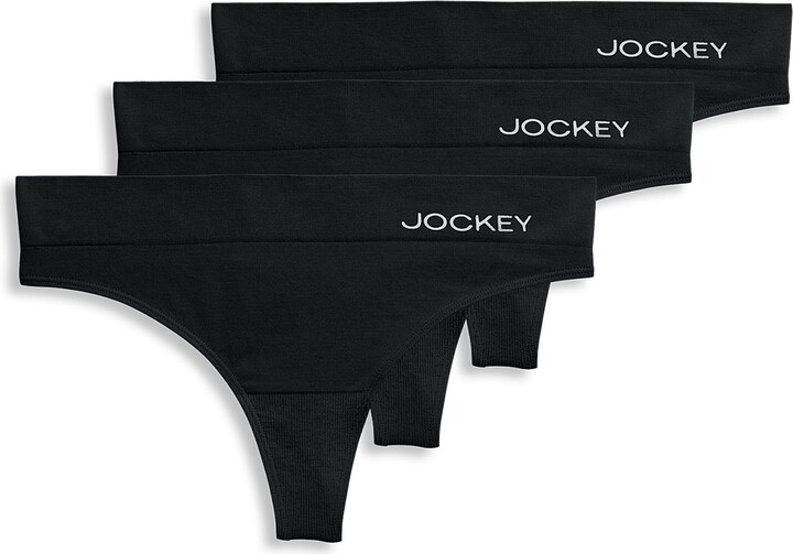 Jockey Essentials Jockey® Essentials Women’s Soft Touch Seamfree® Eco Thong Panties, 3 Pack, Sizes S-XXXL