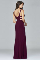 Thumbnail for your product : Faviana 7541 V-neck evening dress with side cut-outs