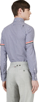 Thumbnail for your product : Thom Browne Navy Gingham Cinch Sleeve Shirt