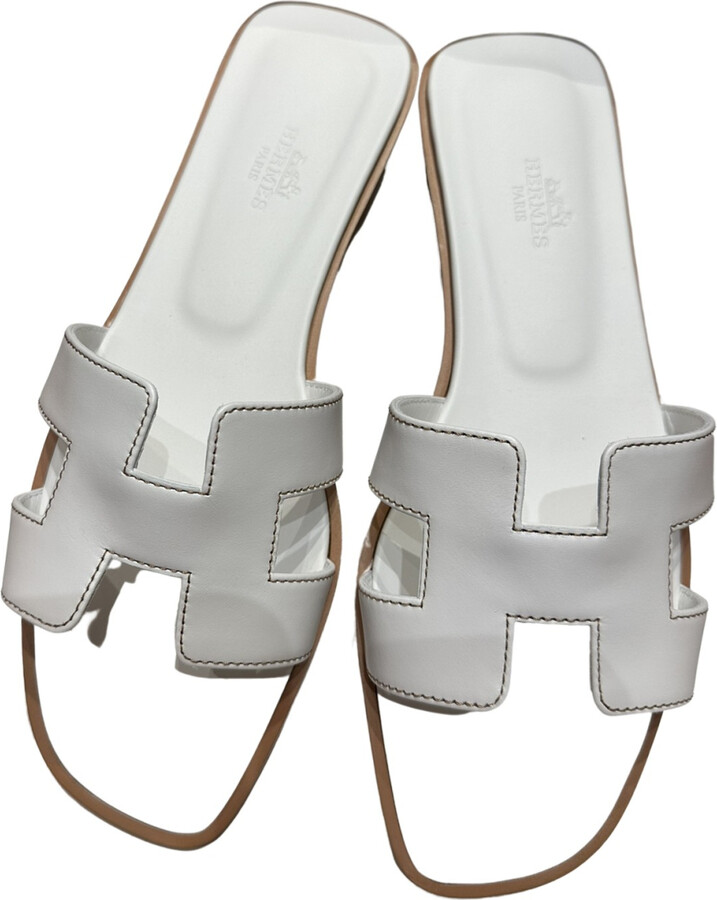 Hermes Oran leather sandal ShopStyle