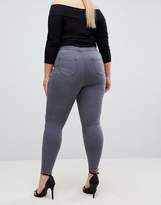 Thumbnail for your product : ASOS Curve DESIGN Curve Rivington high waisted jeggings in new grey wash