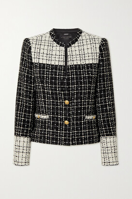 Alice + Olivia - Jaydn Button-embellished Tweed Jacket - Black