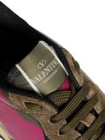 Thumbnail for your product : Valentino Rockrunner Canvas & Leather Sneakers