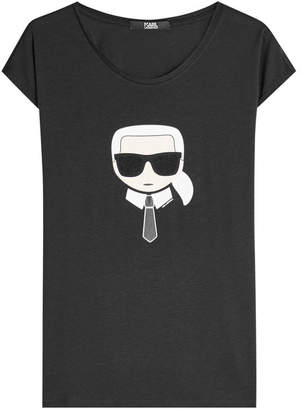 Karl Lagerfeld Paris Printed T-Shirt with Cotton