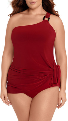 red plus size swimwear