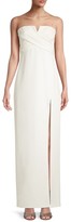 Thumbnail for your product : Aidan Mattox Strapless Slit Crepe Gown