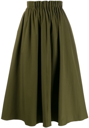 Marni Pleated Waist Midi Skirt