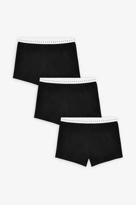 Next Girls Black Modesty Shorts Three Pack (2-16yrs) - Black