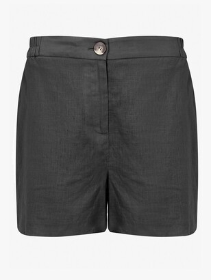 Mint Velvet Linen Blend Shorts - Black