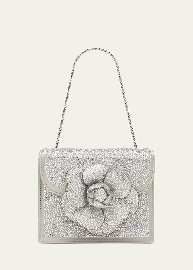 flower-applique detail crossbody bag Giallo
