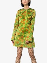 Thumbnail for your product : Marques Almeida Floral-Print Satin Mini Dress
