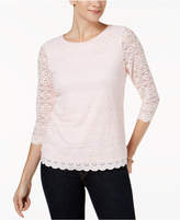 Thumbnail for your product : Charter Club 3/4-Sleeve Lace Top, Created for Macy's