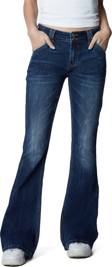 HINT OF BLU Fun Slim Fit Flare Jeans - ShopStyle