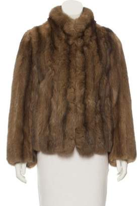 Oscar de la Renta Sable Fur Jacket Brown Sable Fur Jacket