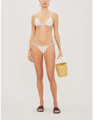 Peony Swimwear La Boheme floral-print stretch-recycled polyamide bikini top