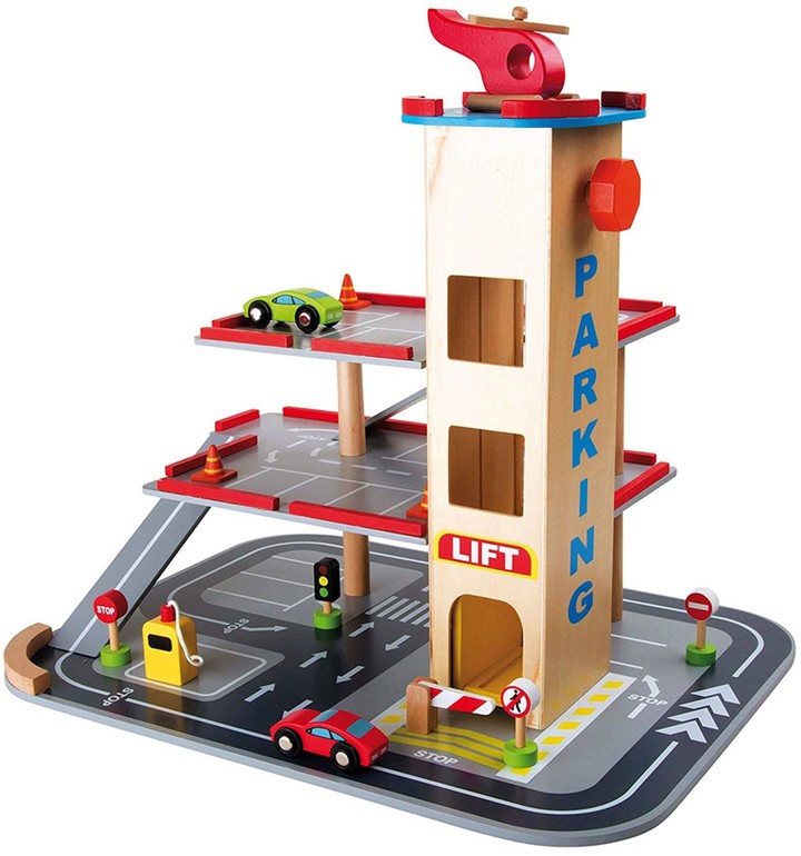 wooden toy garages