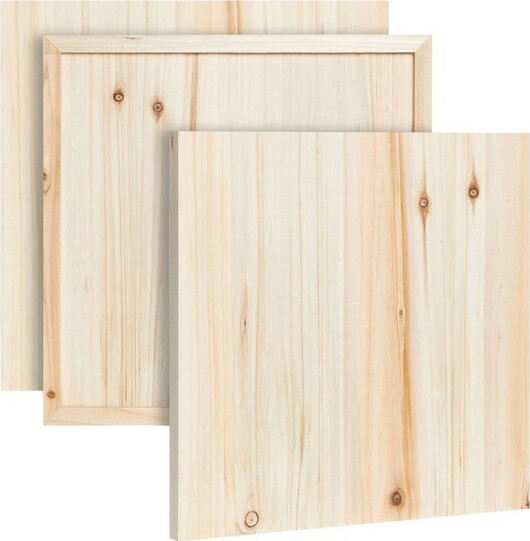 Bright Creations 3 Pack White Washed Craft Wood Board Panels