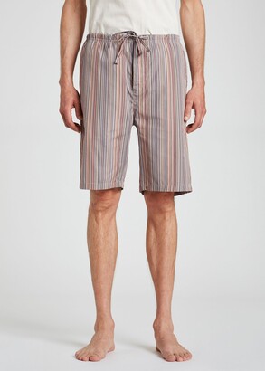 Paul Smith Men's Signature Stripe Cotton Pyjama Shorts