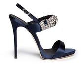 Thumbnail for your product : Nobrand 'Coline' rhinestone band satin sandals