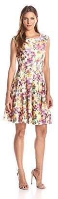 Julian Taylor Women's Floral Printed Fit-and-Flare Dress
