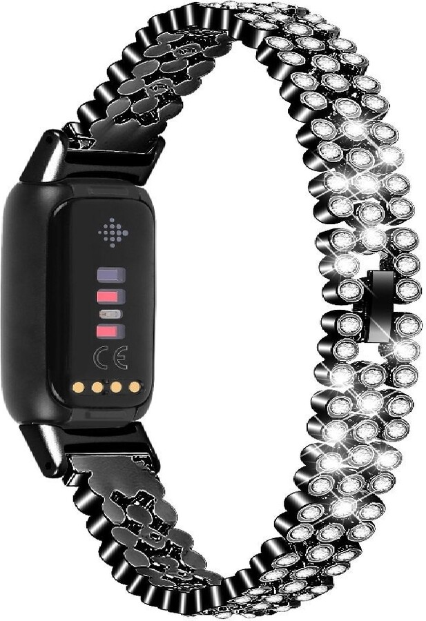 Fitbit Luxe, Inspire 3/2/Hr Bands, Replacement Jewelry Stainless Steel Bracelet Bezel Accessories Watch Band