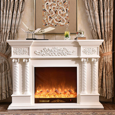 Bkoksety Euro-American vintage TV cabinet Fireplace