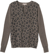 Thumbnail for your product : Rebecca Taylor Leopard Slit Sweater