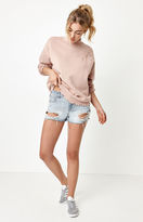 Thumbnail for your product : Honey Punch Destroyed Mock Neck Sweatshirt