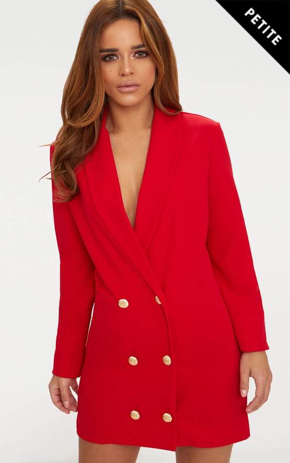 petite red blazer
