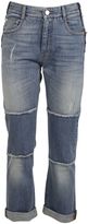 Thumbnail for your product : Stella McCartney Dark Classic Blue Patchwork Distressed Jeans