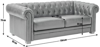 Argos Home Chesterfield 3 Seater Leather Sofa