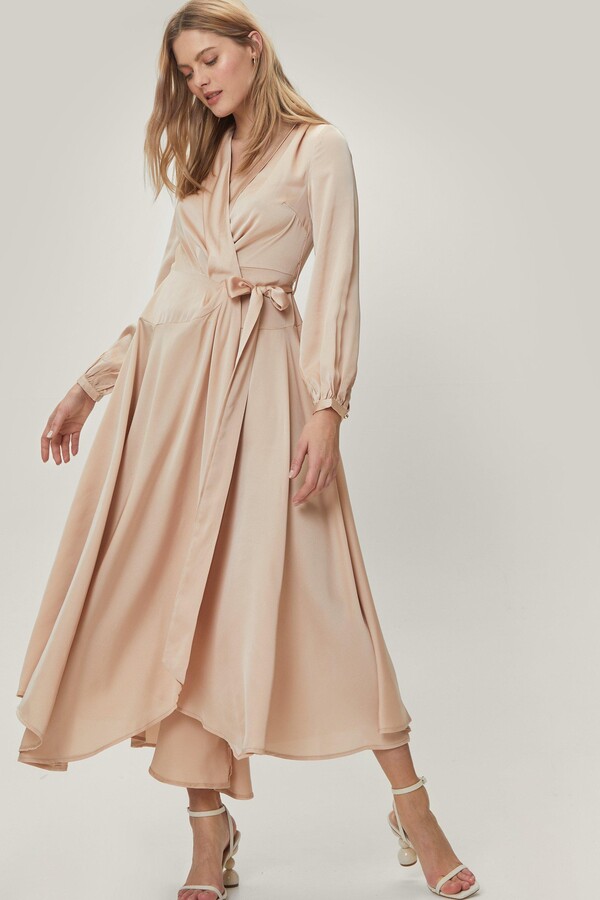 Long Sleeve Wrap Maxi Dress | Shop the ...