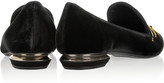 Thumbnail for your product : Nicholas Kirkwood Embroidered velvet point-toe flats