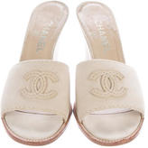 Thumbnail for your product : Chanel Canvas Wedge Sandals