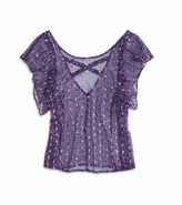 Thumbnail for your product : American Eagle AE Printed Ruffle Sleeve Top
