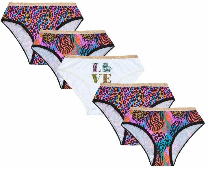 Kids Essentials Girls Knickers Pants Briefs 5 Pack Multipack Younger to