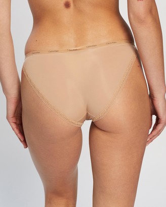 Calvin Klein Women's Nude Bikini Briefs - Bottoms Up Bikini Briefs - Size XL at The Iconic
