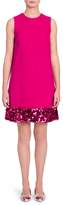 Thumbnail for your product : Dolce & Gabbana Sequin Trim Crepe A-Line Dress