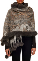 Thumbnail for your product : Gorski Double-Face Cashmere Stole w/ Fur Trim