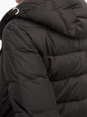 Herno Zip-through Quilted Down Hooded Jacket - Womens - Black