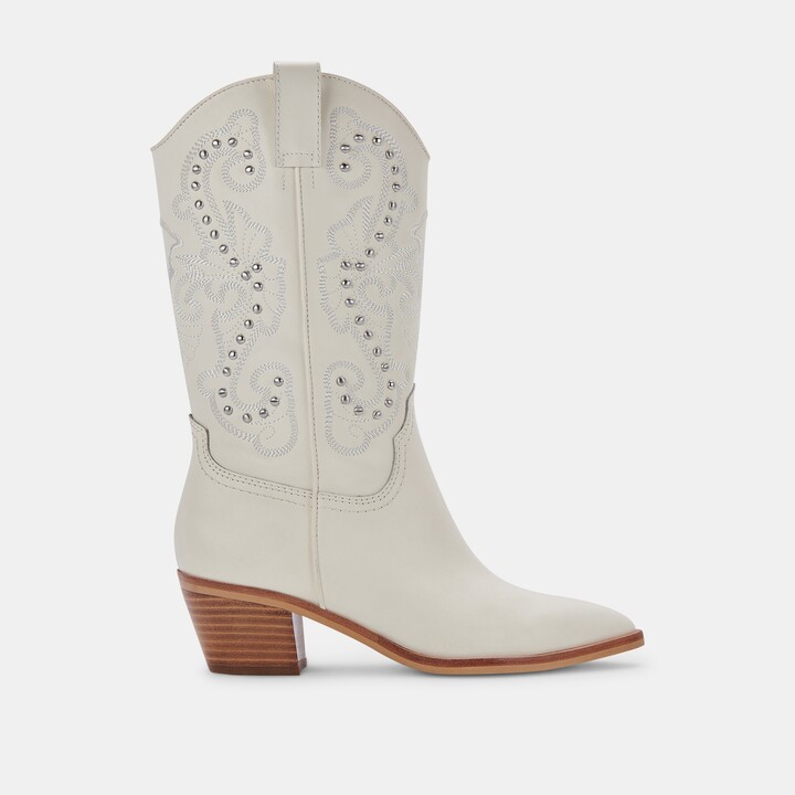 Dolce Vita Sula Boots Off White Leather - ShopStyle