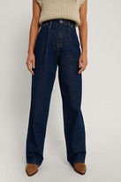 Thumbnail for your product : NA-KD Front Pleat Wide Leg Denim