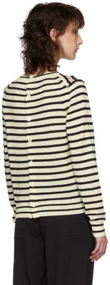 Comme des Garcons Black and White Striped Knit Sweater
