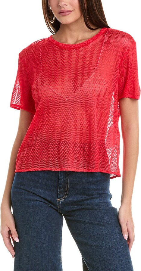 Missoni Oversized Lurex Knit T-Shirt With Crew Neck - ShopStyle