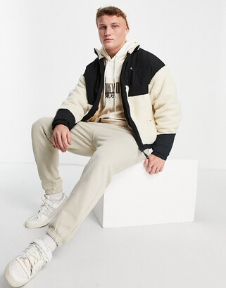 Jack and Jones Core fleece jacket with mountain embroidery in white -  ShopStyle