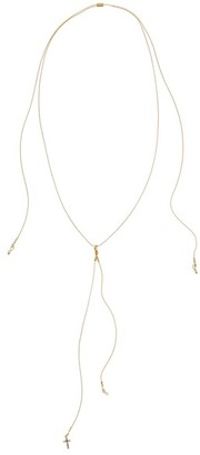Stephan & Co Pave Charm Chain Y-Drop Necklace