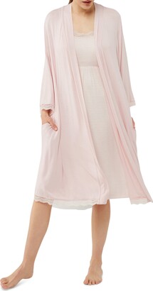 A Pea in the Pod Nightgown & Robe Maternity/Nursing Set